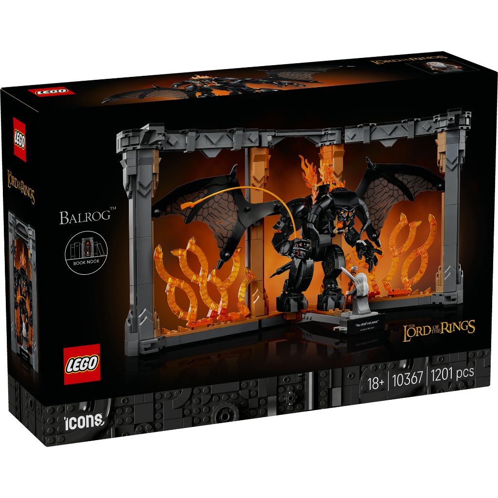 LEGO Icons 10367 The Lord of the Rings: Balrog Book Nook (1201