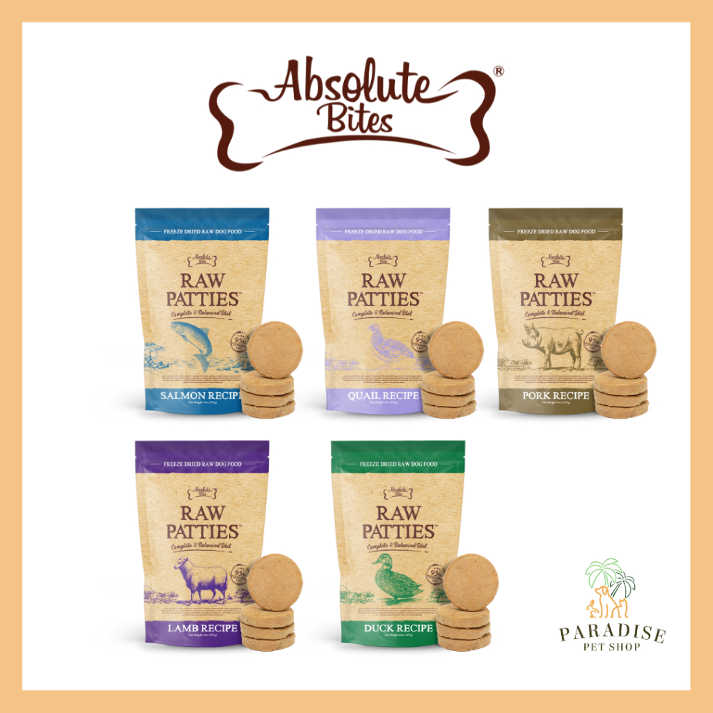 Absolute Bites Freeze Dried Raw Patties Dog Food 14oz - Complete Meal ...