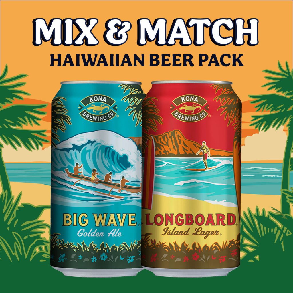 Kona Hawaiian Craft Beer - Mix & Match Your Own Sampler Taster Bundle ...