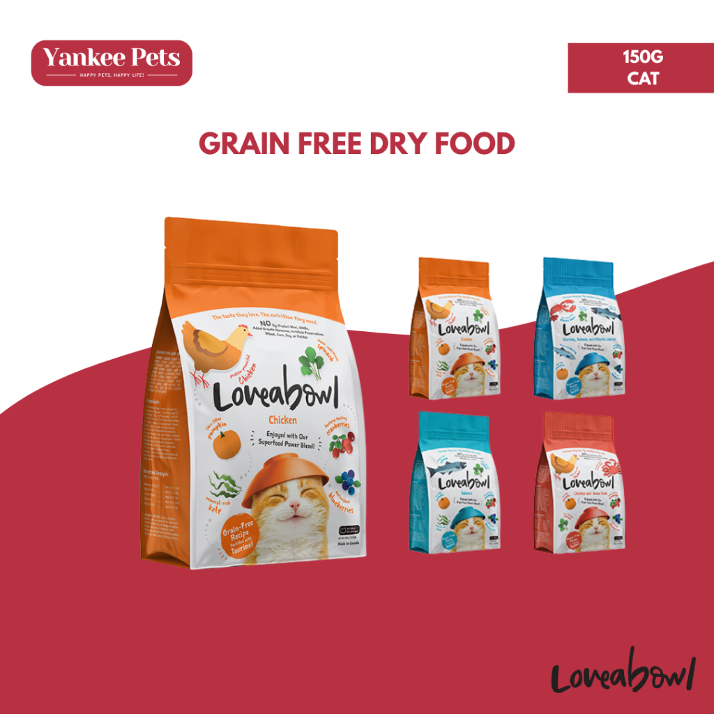 Loveabowl Grain Free Dry Cat Food 150g | Natural Superfood, Cat Kibbles ... - No Grain Cat Food With Prebiotics
