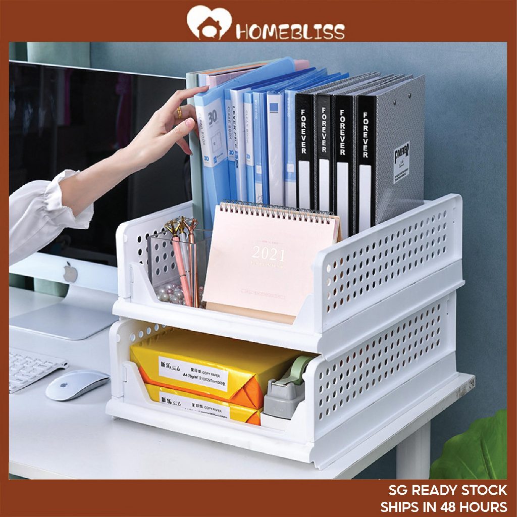 Stackable Foldable Storage Drawer Storage Box Stackable Organizer ...