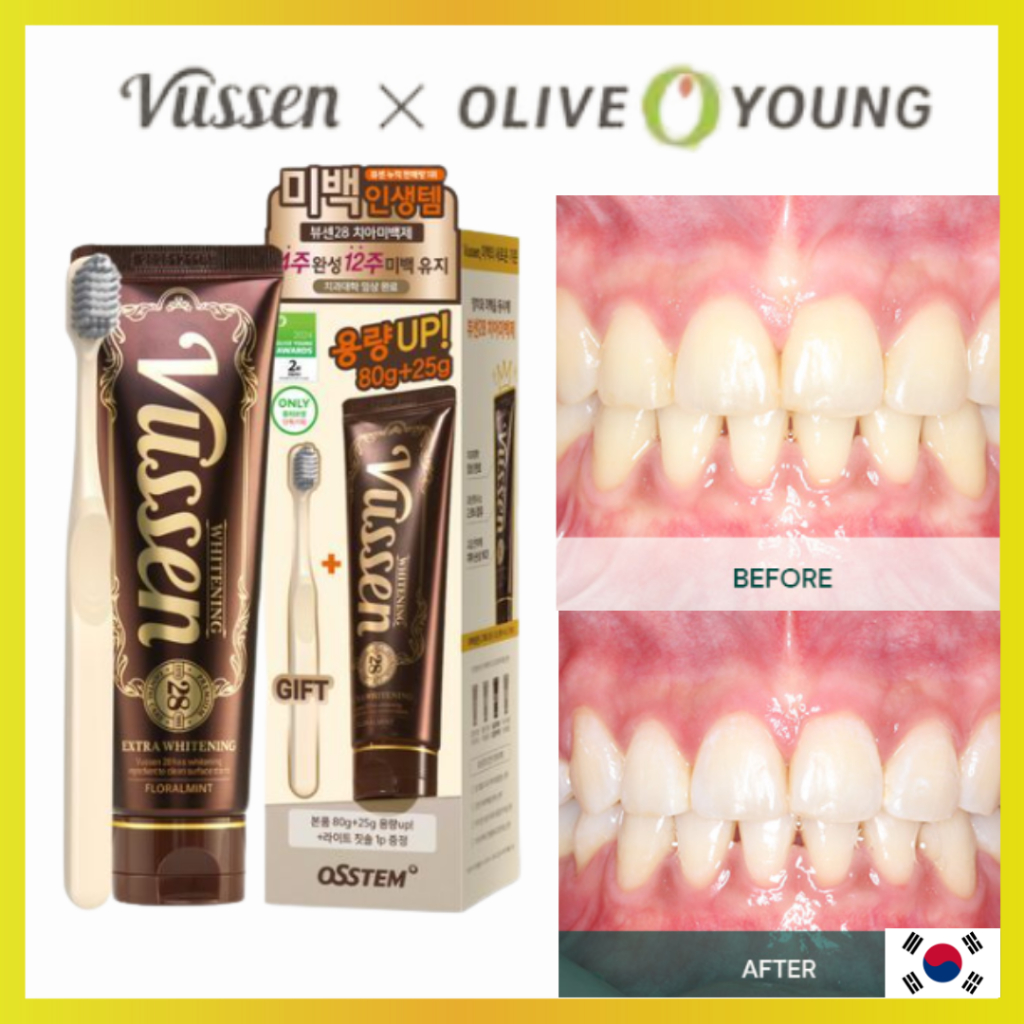 VUSSEN Whitening Toothpaste Special Pack – 105g Total + Free Toothbrush ...