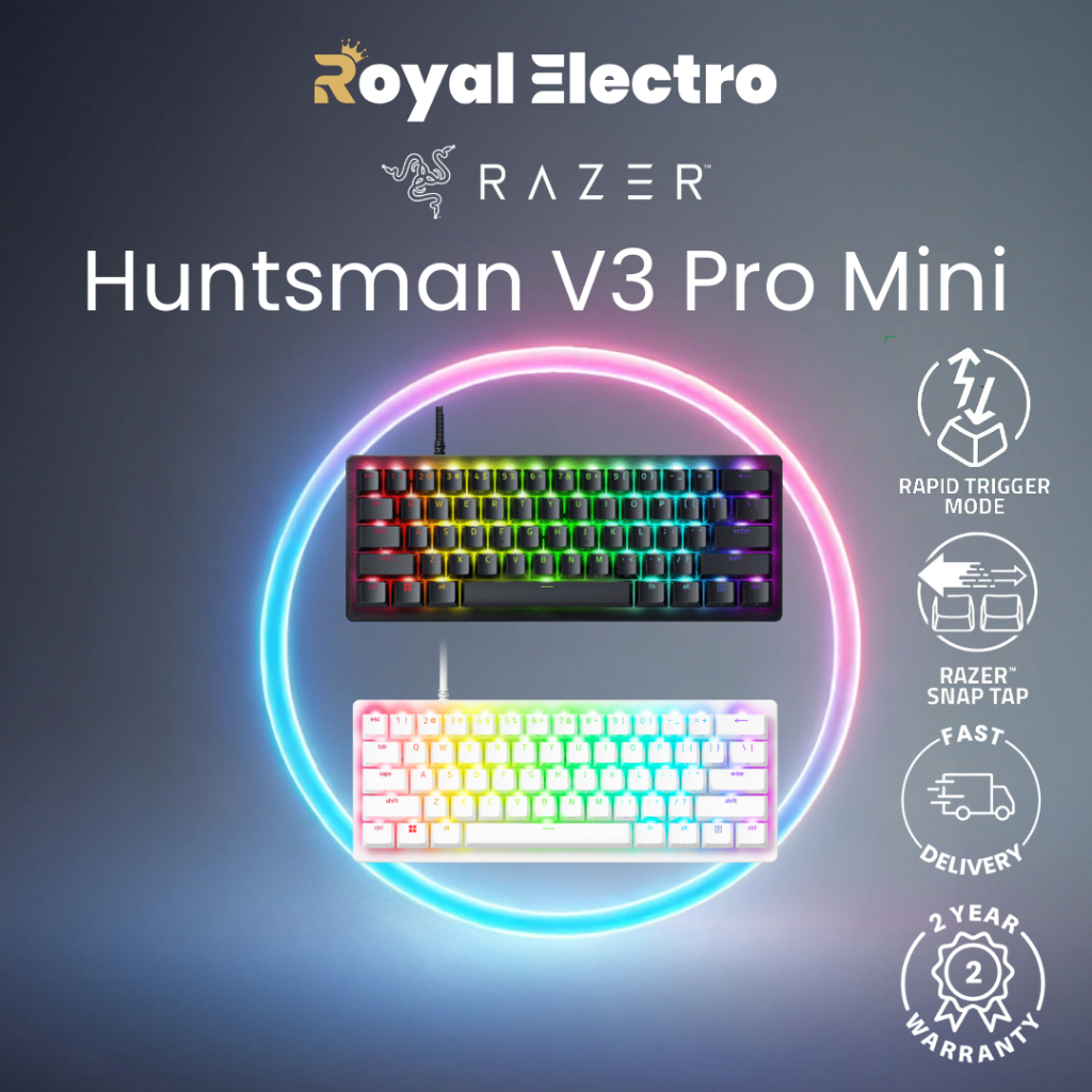 Razer Huntsman V3 Pro Mini - 60% Analog Optical Esports Keyboard - US ...