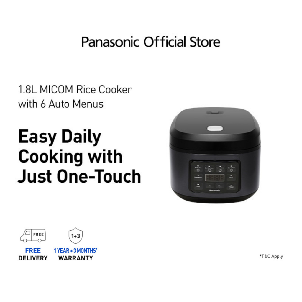 Panasonic Fuzzy Logic 1.8L Micom Rice Cooker with 1.2mm Binchotan ...