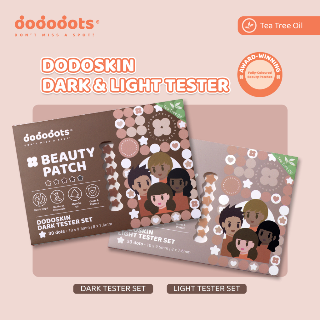 Dododots | Light & Dark Tester | Tea Tree Oil | Hydrocolloid Cute Acne ...