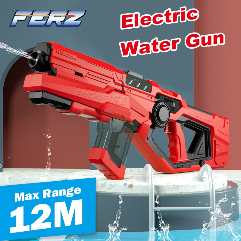 FERZ Splasher Racer Electric Water Gun – 12m Range, 750ml Tank, for ...