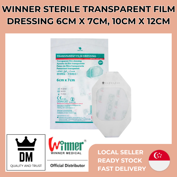 【SG Ready Stock】Winner Sterile Transparent Film Dressing 6cm x 7cm ...