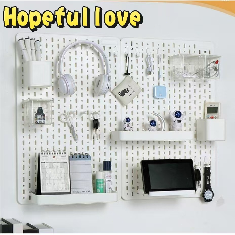 White Pegboard Organizer Pegboard Pegboard Accessories Pegboard Wall ...