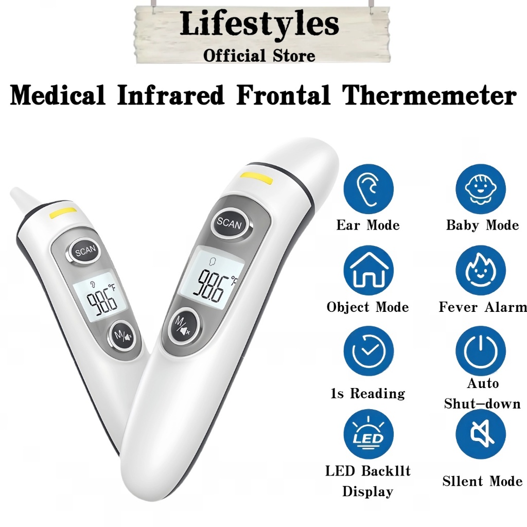 【SG Local】Digital Ear Thermometer Ear and Forehead Mode Ideal for ...