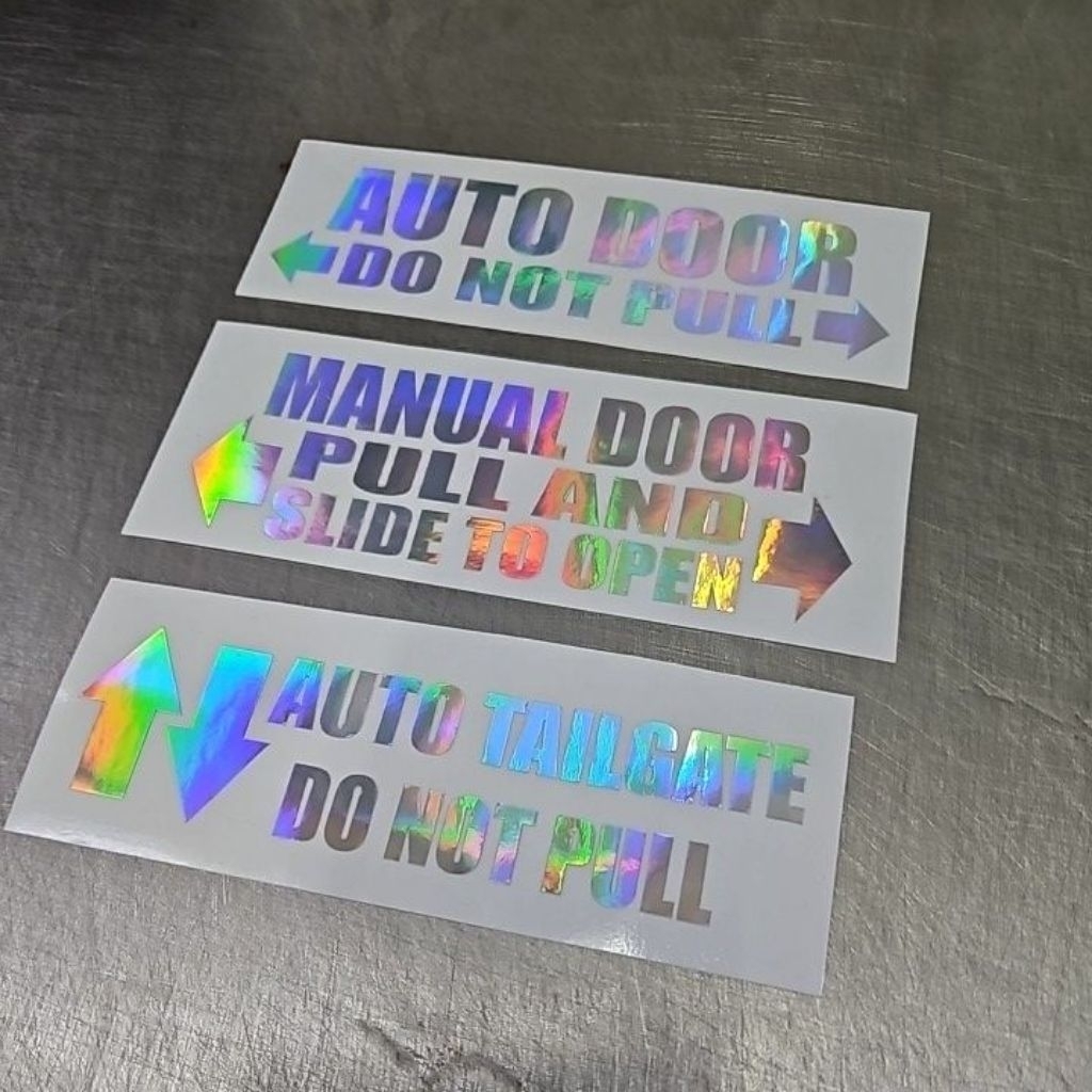 [SG SELLER] 1 Pcs Autodoor, Manual door or Auto tailgate. holographic ...