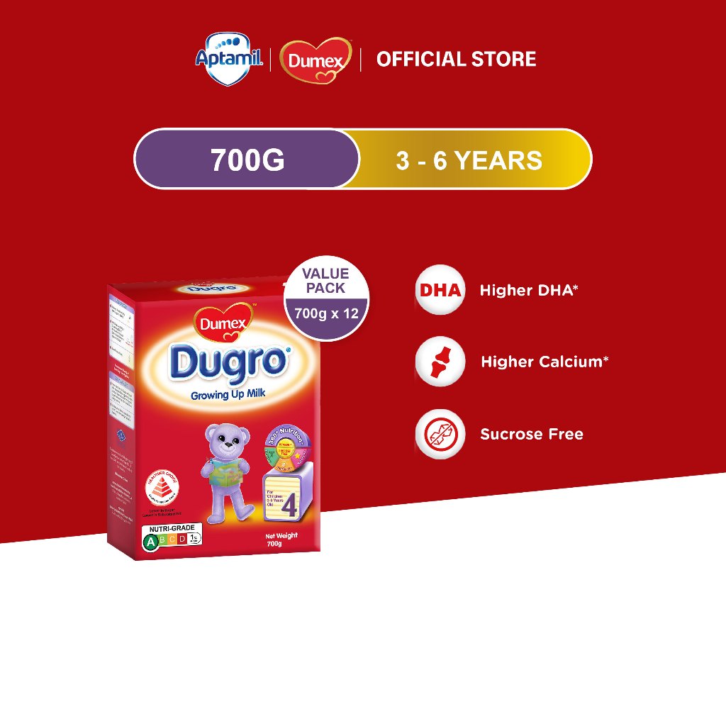 Value Pack 700gx12] Dumex Dugro Stage Growing Up Children Milk