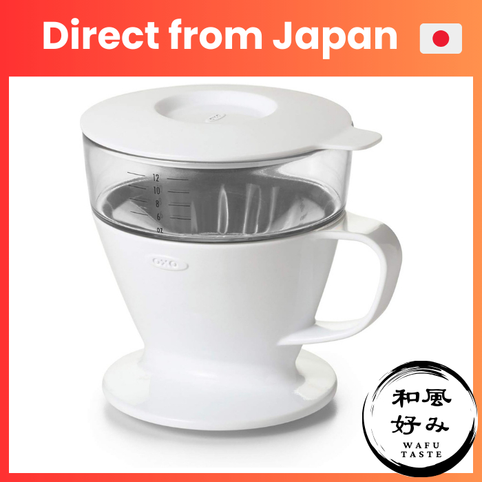 OXO Auto Drip Coffee Maker, 1-2 cups, 360ml, White, Trapezoidal Filter ...