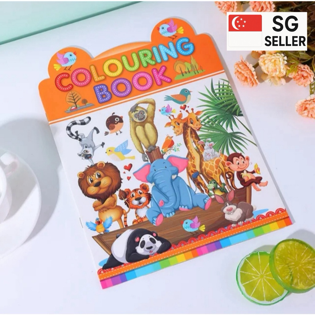 [SG Stock Ready] 16 Page colouring book kids sketch drawing painting ...