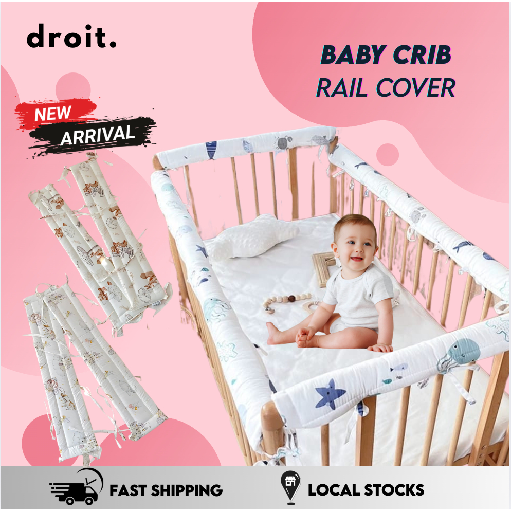Baby Crib Rail Cover Teething Guard Cushion | Anti-Bite Bumper | 100% ...