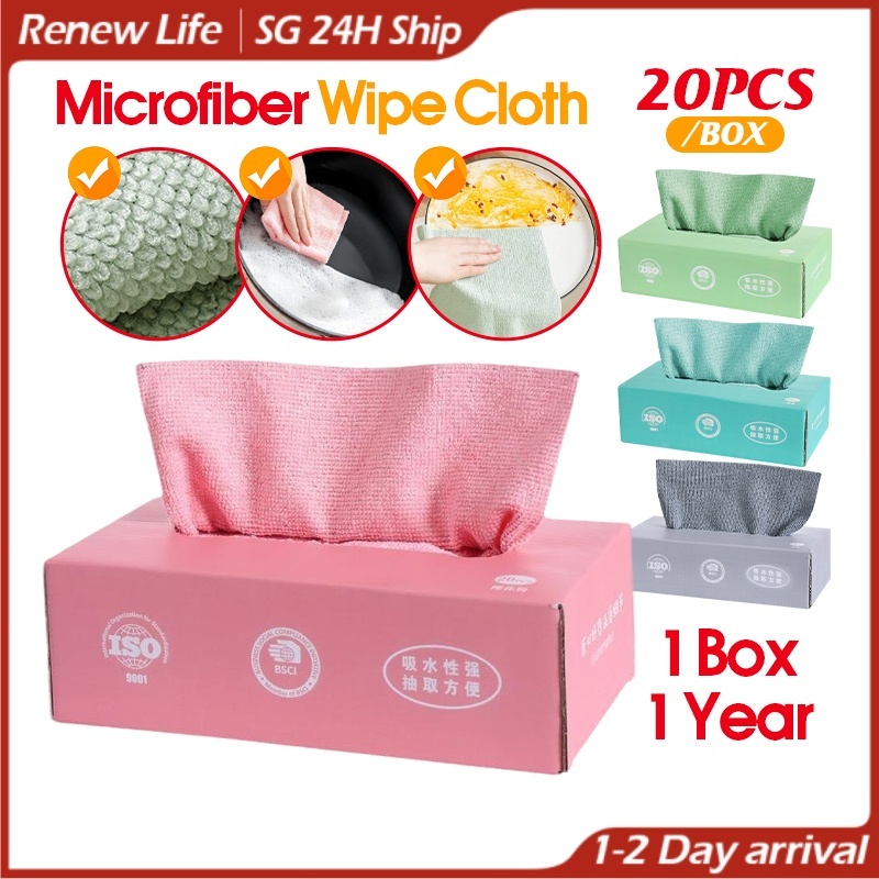 【NDD】20pcs Reusable Multipurpose Microfiber Fiber Kitchen Table Cloth ...