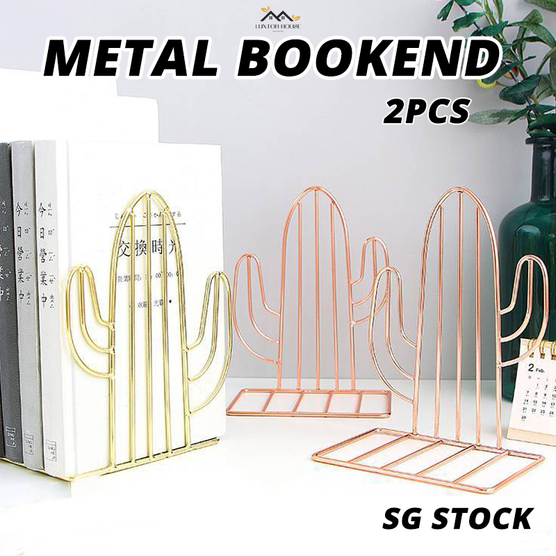 {SG} 1 Pair Metal Book Stand Holder Bookend Book Stand Holder Bookends ...