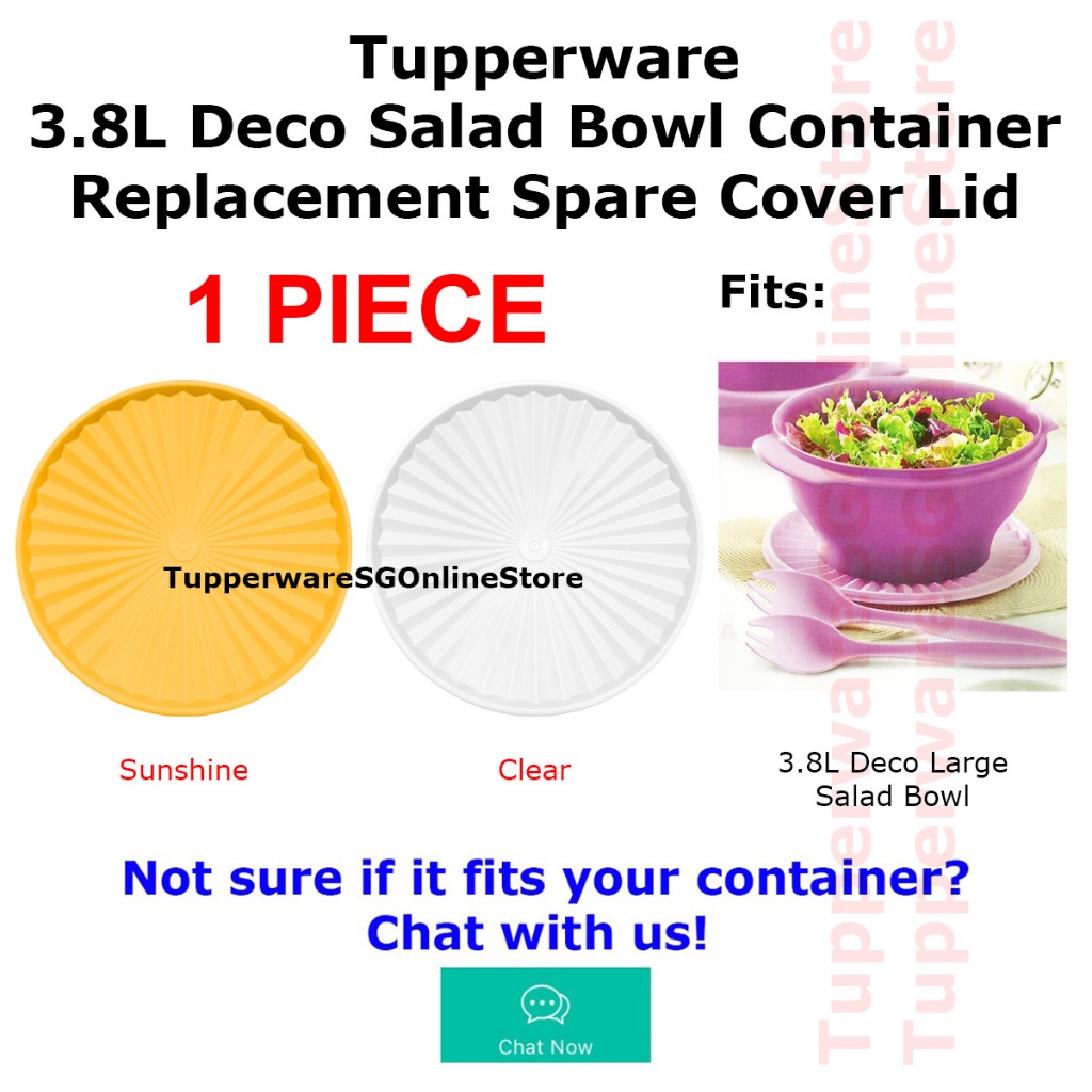 Tupperware 3.8L Deco Large Salad Bowl Container Extra Spare Part ...