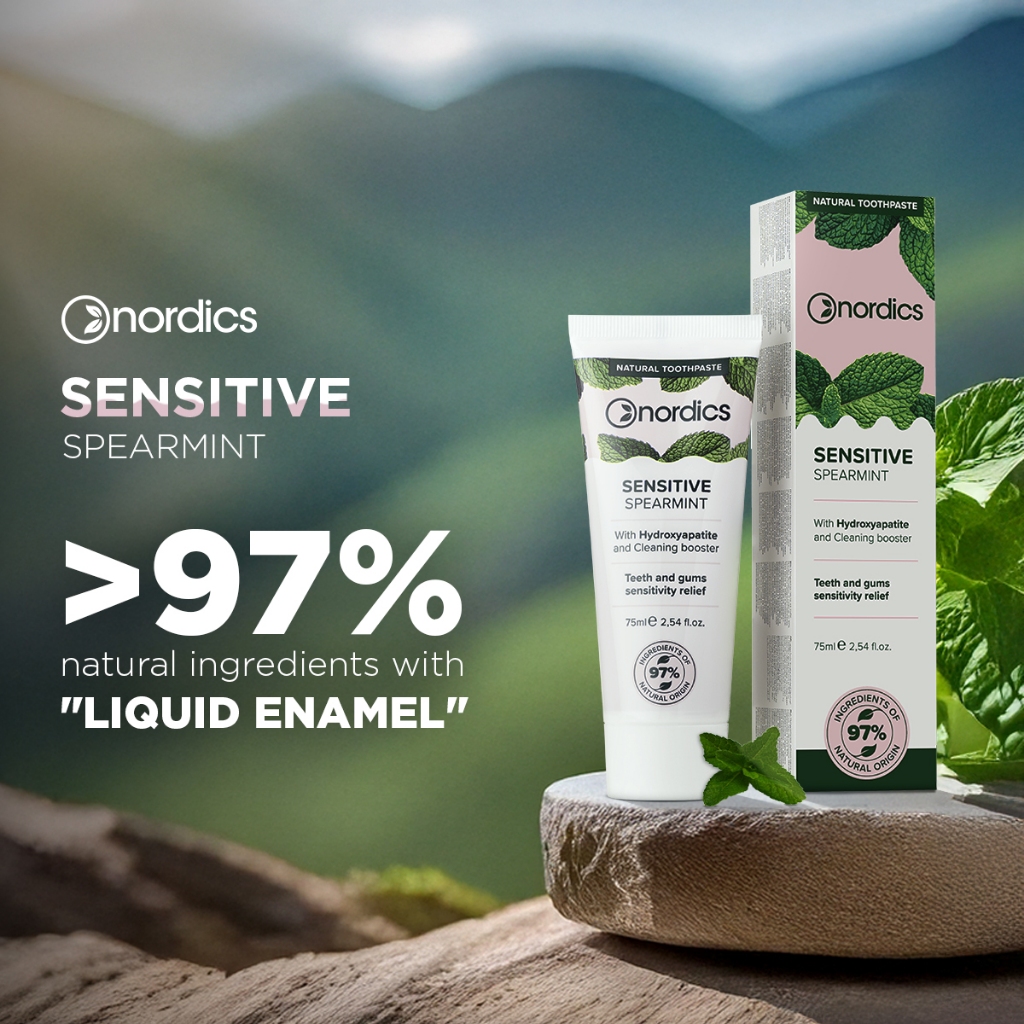 Picture Idea: Nordics Natural Toothpaste Sensitive Spearmint With Hydroxyapatite 75Ml