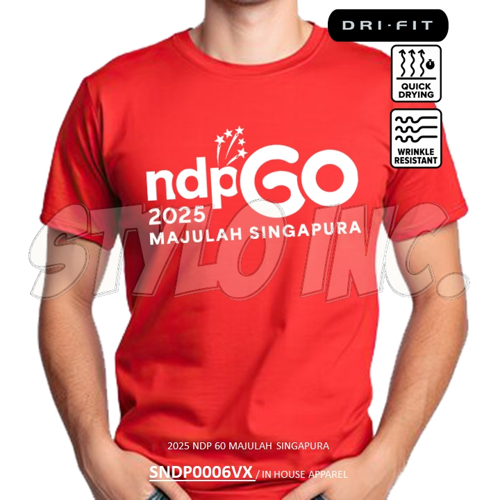2025 NDP 60 MAJULAH SINGAPURA Cotton and Dri-Fit Singapore National Day ...