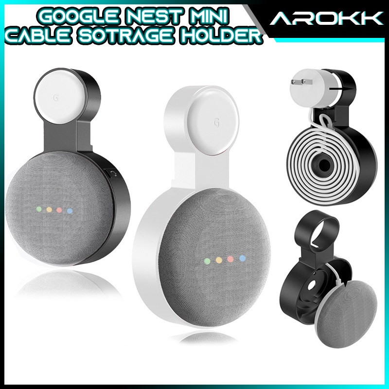 SG丨Google Nest Mini Wall Mount Holder (2St Gen) Wire Storage Shell ...