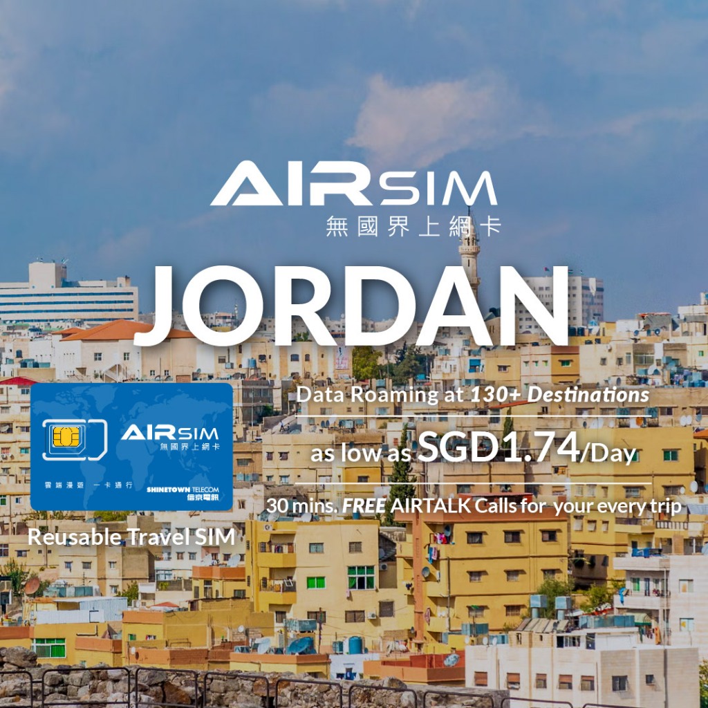 AIRSIM Reusable Global Travel Prepaid SIM - Jordan | Shopee Singapore