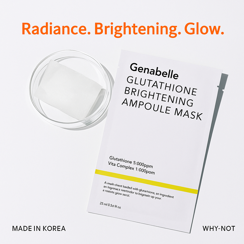 Genabelle Glutathione Brightening Ampoule Mask | 5 Sheets | Radiant ...