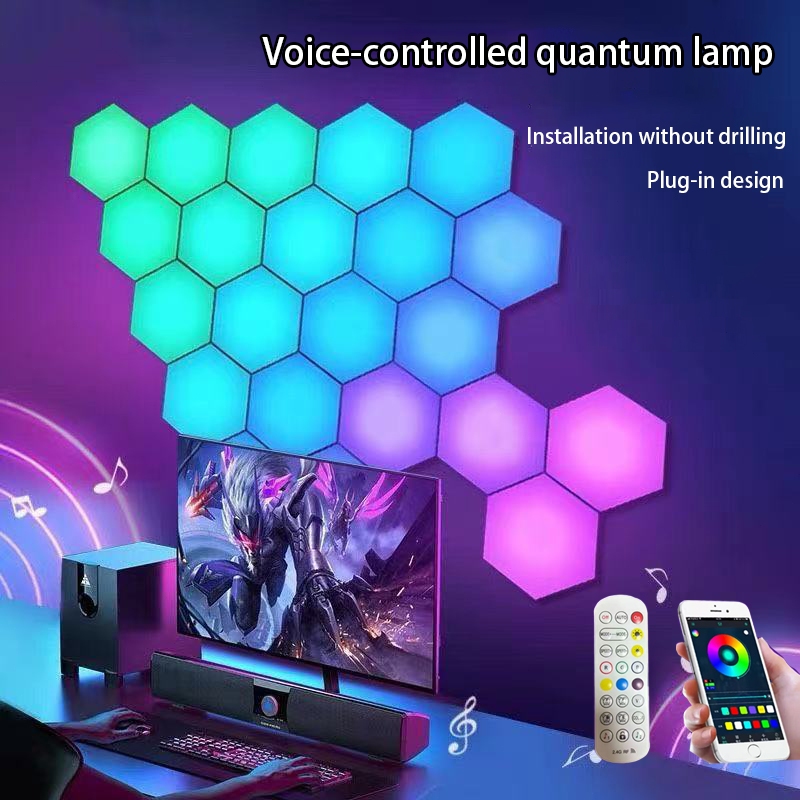 APP Control LED Hexagonal Desk Light Honeycomb Module LED Night Light ...