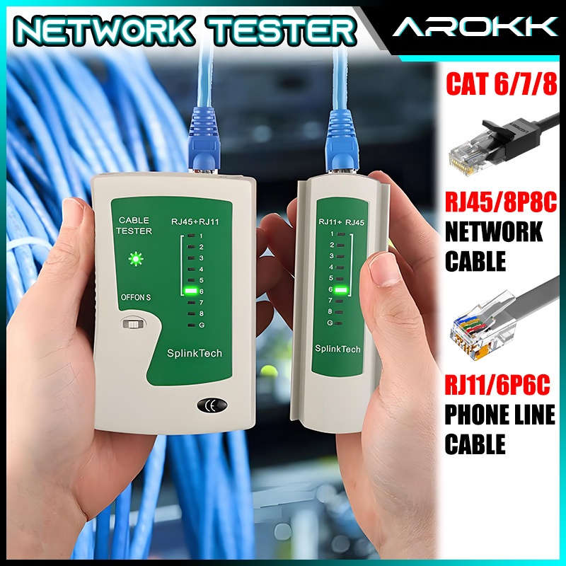 SG丨Cable Tester For Network Cable Phone Line Cable RJ11 RJ45 Detect ...