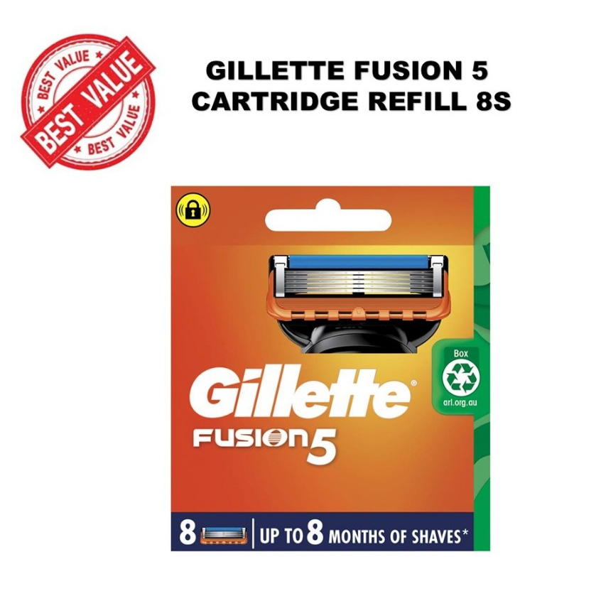 Gillette Fusion 5 Razor Shaver / Blade Refills 4s / 8s / 12s | Shopee ...