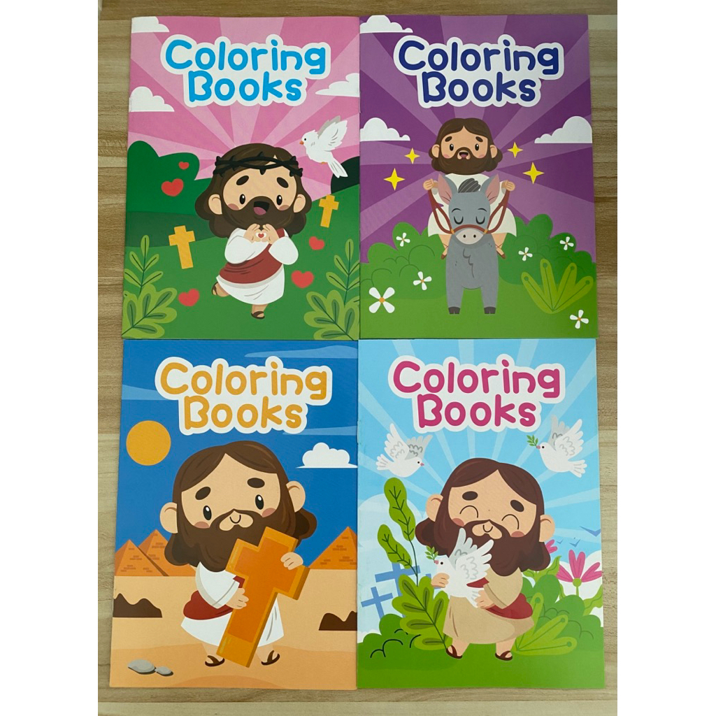 4 pieces per set Christian Bible Colouring Books for Kids - Bible ...