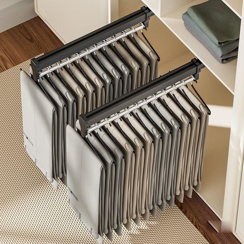 Clothes rack pull out rack retractable hanger rack wardrobe organizer ...
