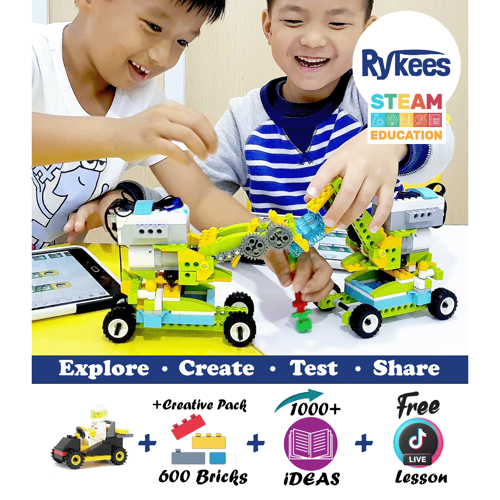 RYKEES Lego Wedo 2.0 Compatible 600pcs Coding Robotic Education Kit ...