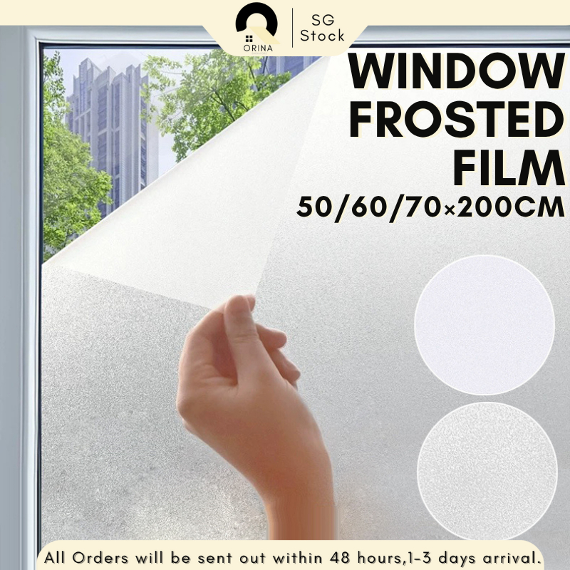 [SG] Window Frosted Film Sticker 200cm Reusable Tile Glass Sticker ...
