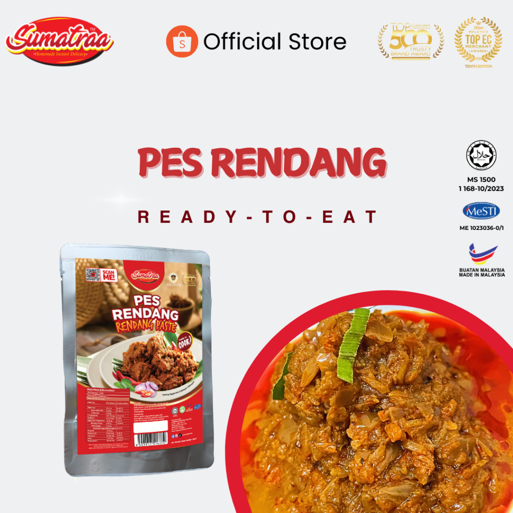 Pes Rendang 200g Ready-To-Cook Dan Travel Friendly Cooking Seasoning ...