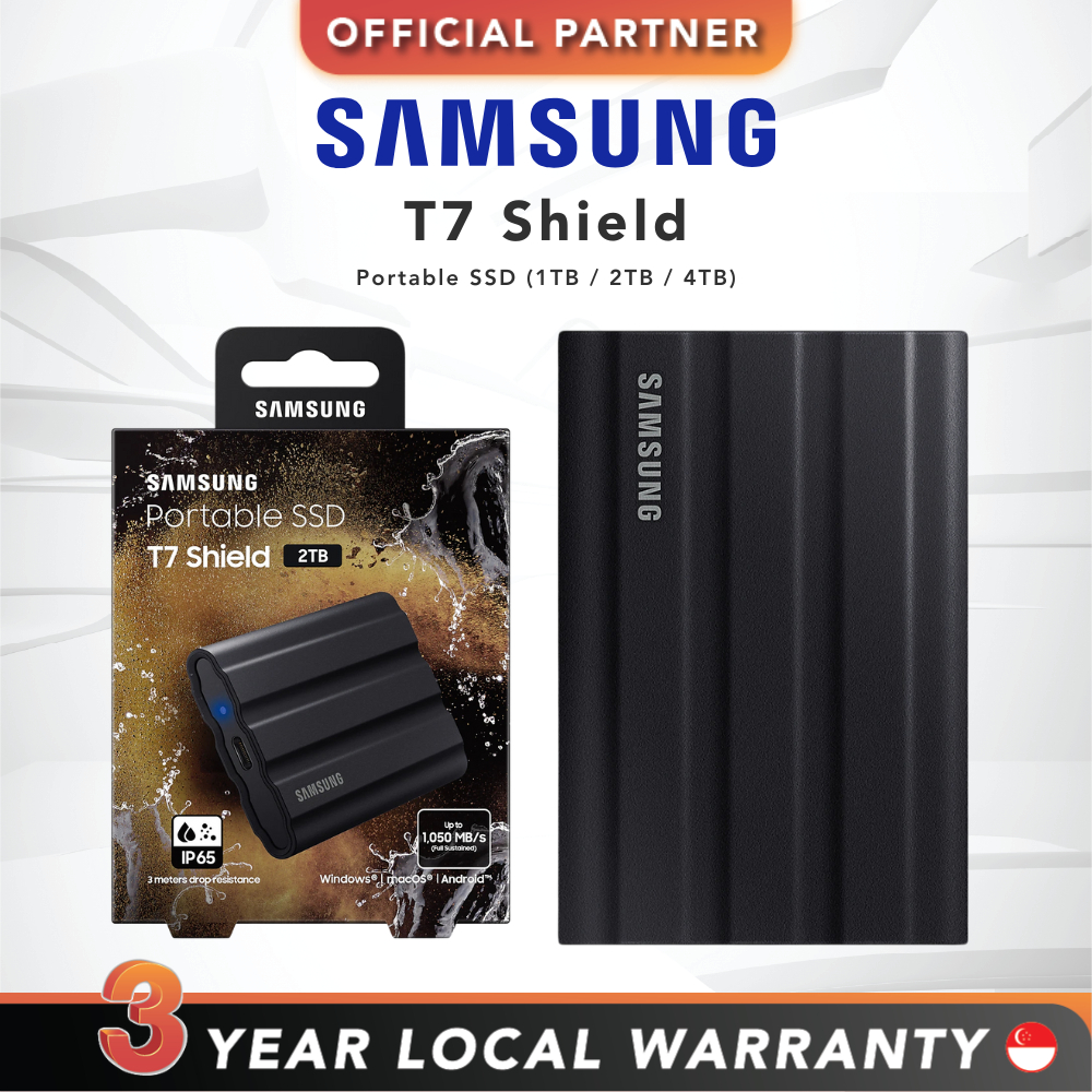 FAST SHIP] Samsung T7 Shield Portable SSD (1TB / 2TB /4TB
