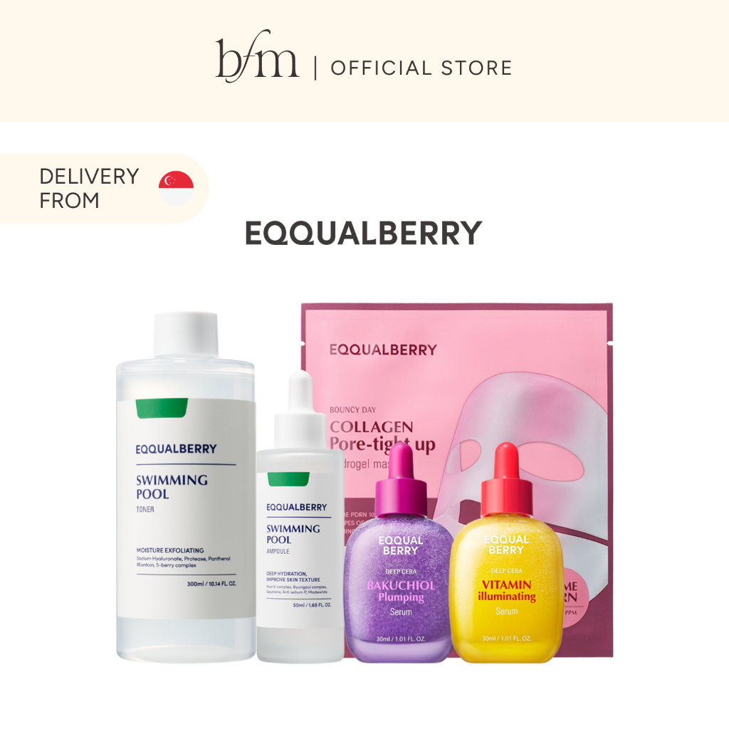Eqqualberry (Swimming Pool Toner, Bakuchiol Plumping Serum, Vitamin ...