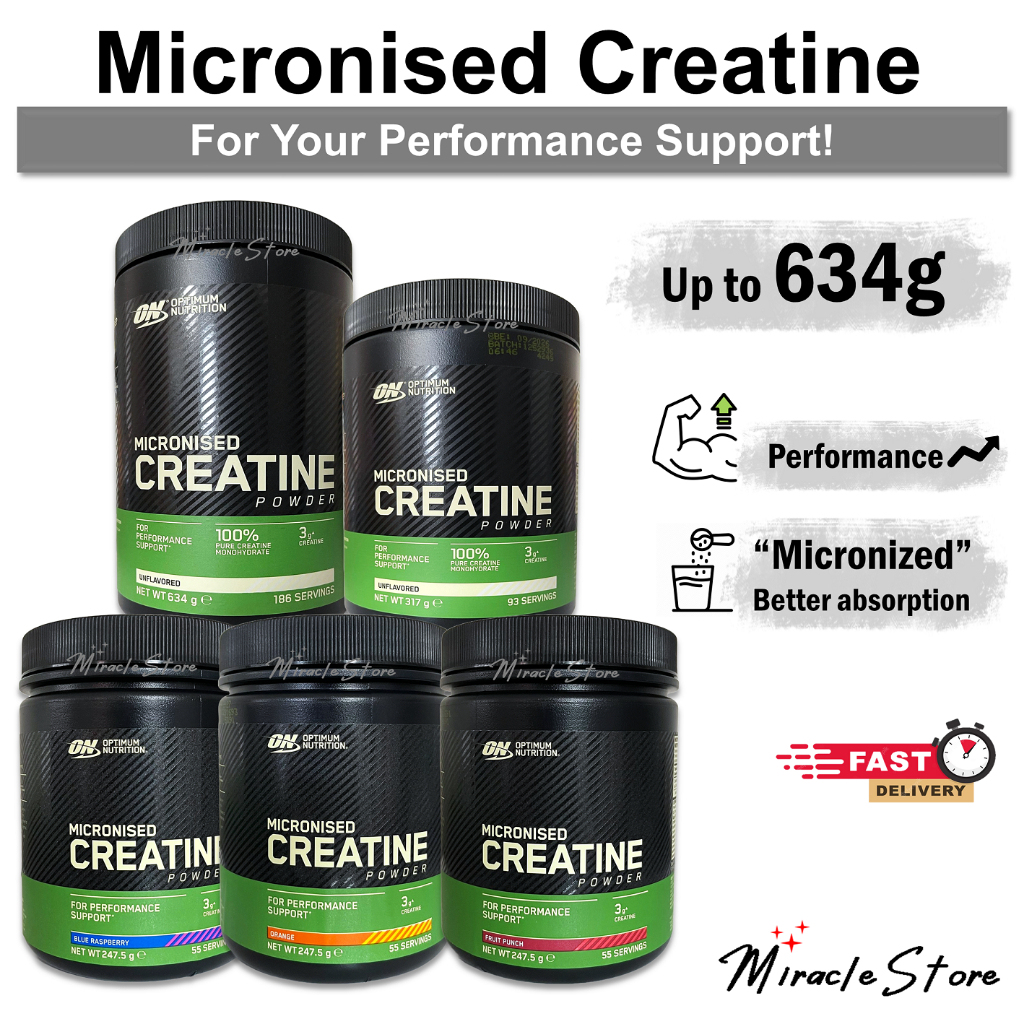 Optimum Nutrition Micronised Creatine Monohydrate 634g or 317g | Shopee ...