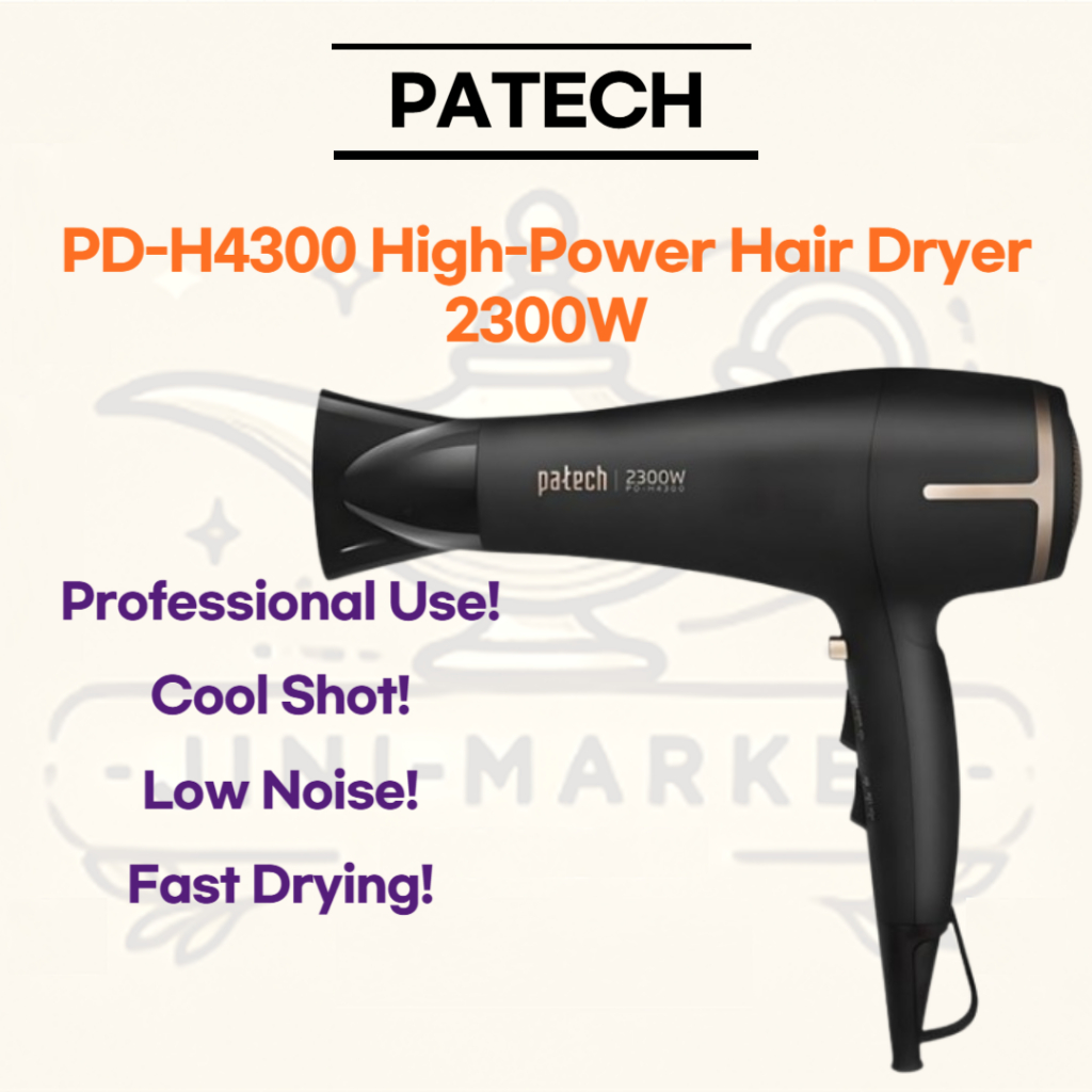[PATECH] PD-H4300 High-Power Hair Dryer 2300W | Professional Use | Cool ...