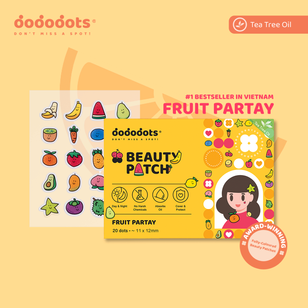 Dododots | Fruit Partay | Tea Tree Oil | Hydrocolloid Cute Acne Pimple ...