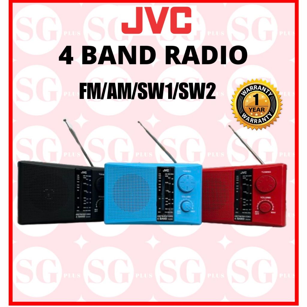 JVC RA-N34 Four Band Portable Radio FM/AM/ SW1/SW2 | Shopee Singapore