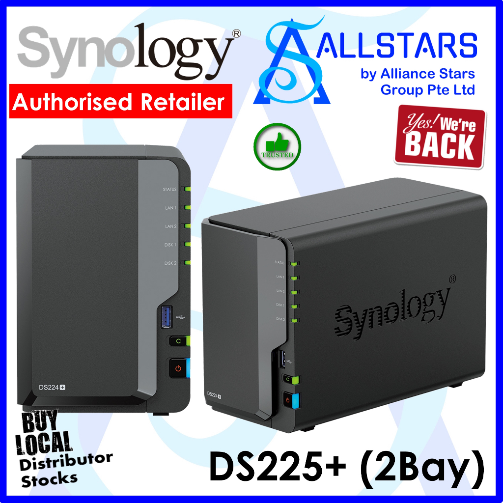 *New DS225+* Synology DS220+/ DS224+ 2 Bay Diskstation NAS (Diskless ...