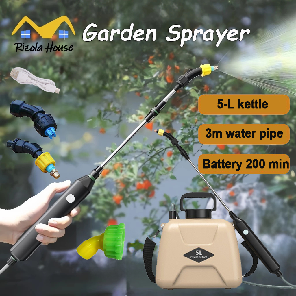 【SG】Garden Sprayer Portable Garden Sprayer Wand 3 Spray Nozzles ...