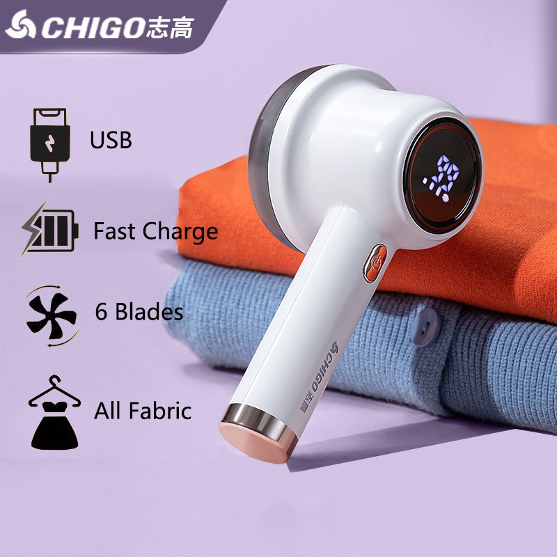 Fabric Shaver Defuzzer Electric Lint Remover Rechargeable USB Sweater ...