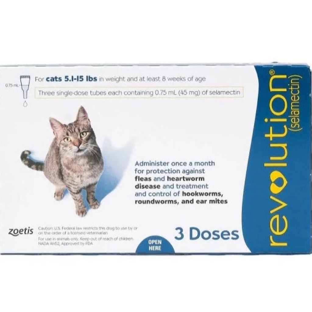 [FDA APPROVED] Revolution/Stronghold (Selamectin) for cats, 3 vials ...
