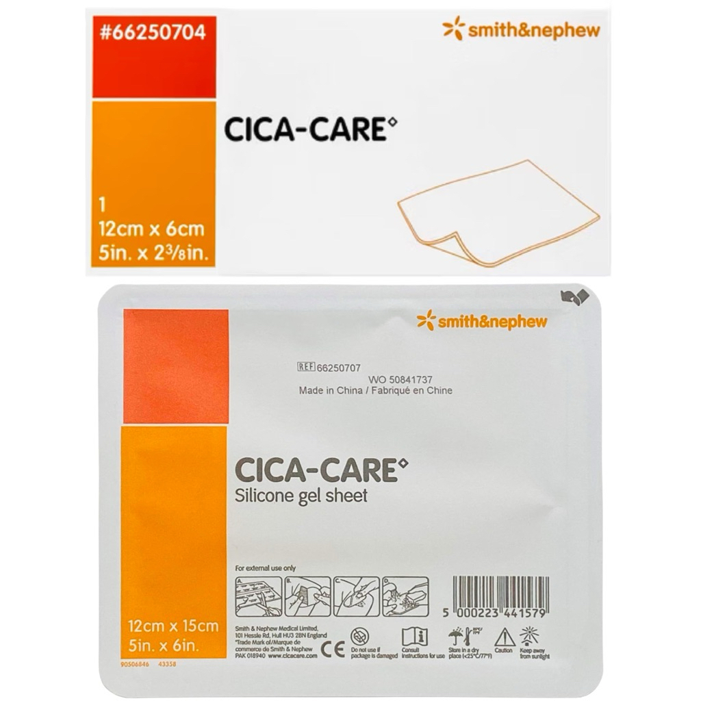 Cica Care Silicone Gel sheet for scar removal, wound care, 12cm x 6cm ...
