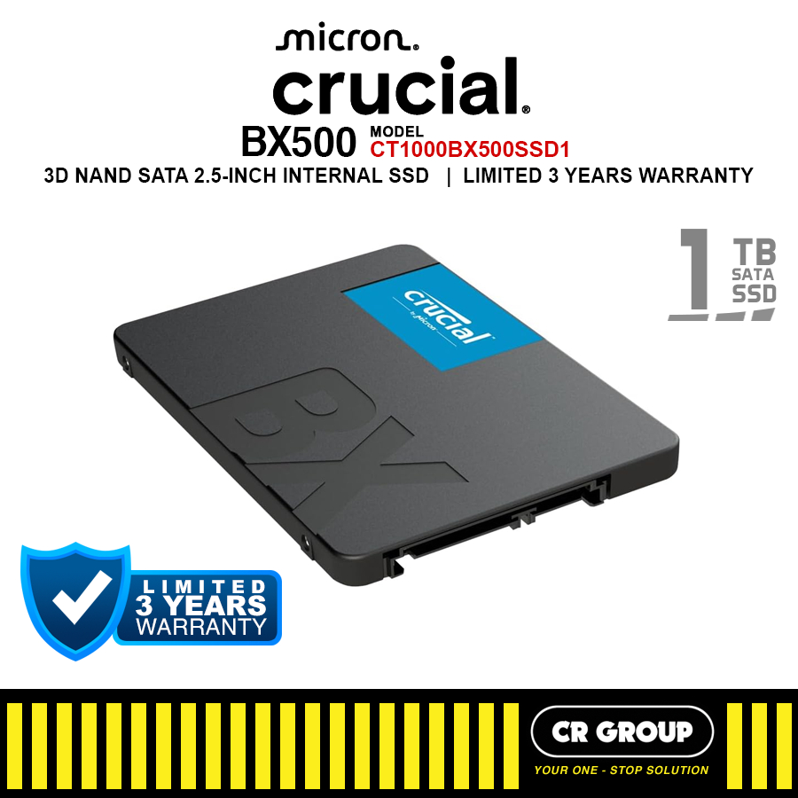 Crucial BX500 3D NAND SATA 2.5-inch SSD -1TB/2TB (3Yrs Warranty ...