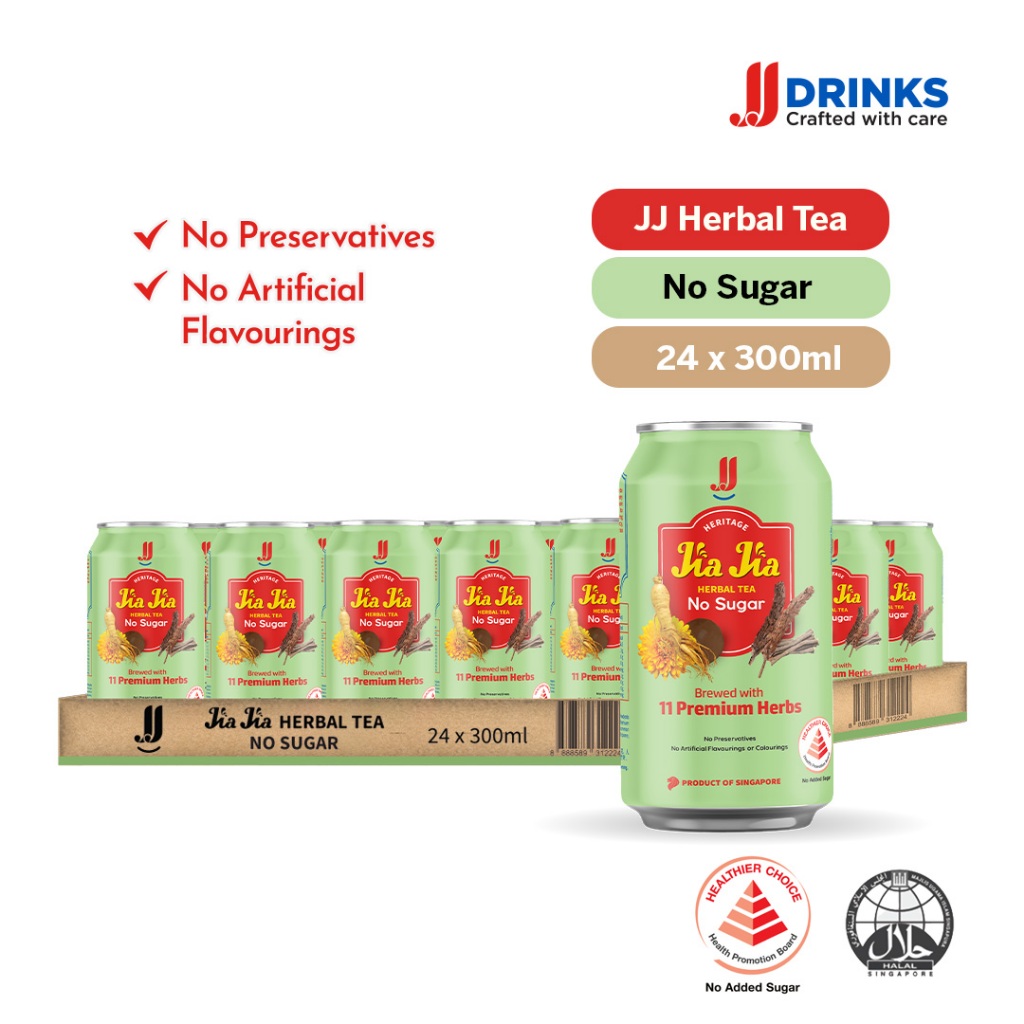 JJ Jia Jia Herbal Tea No Sugar 24 cans x 300ml | Shopee Singapore