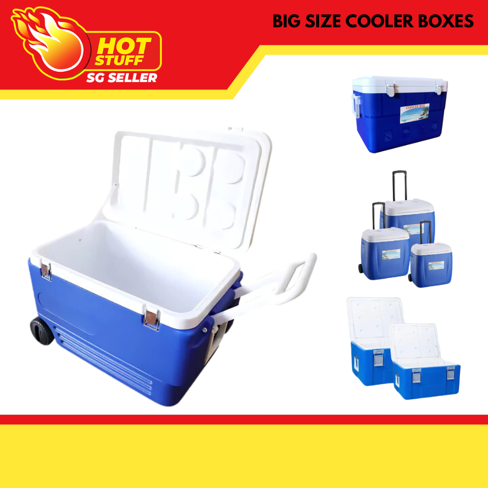 [SG SELLER] Hot and Cold Insulated Wheel Cool Fridge Box Portable ...