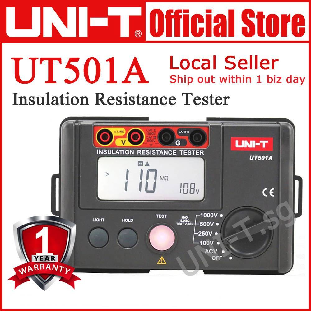 Uni-T UT501A UT501B UT502A Insulation Resistance Tester | Shopee Singapore