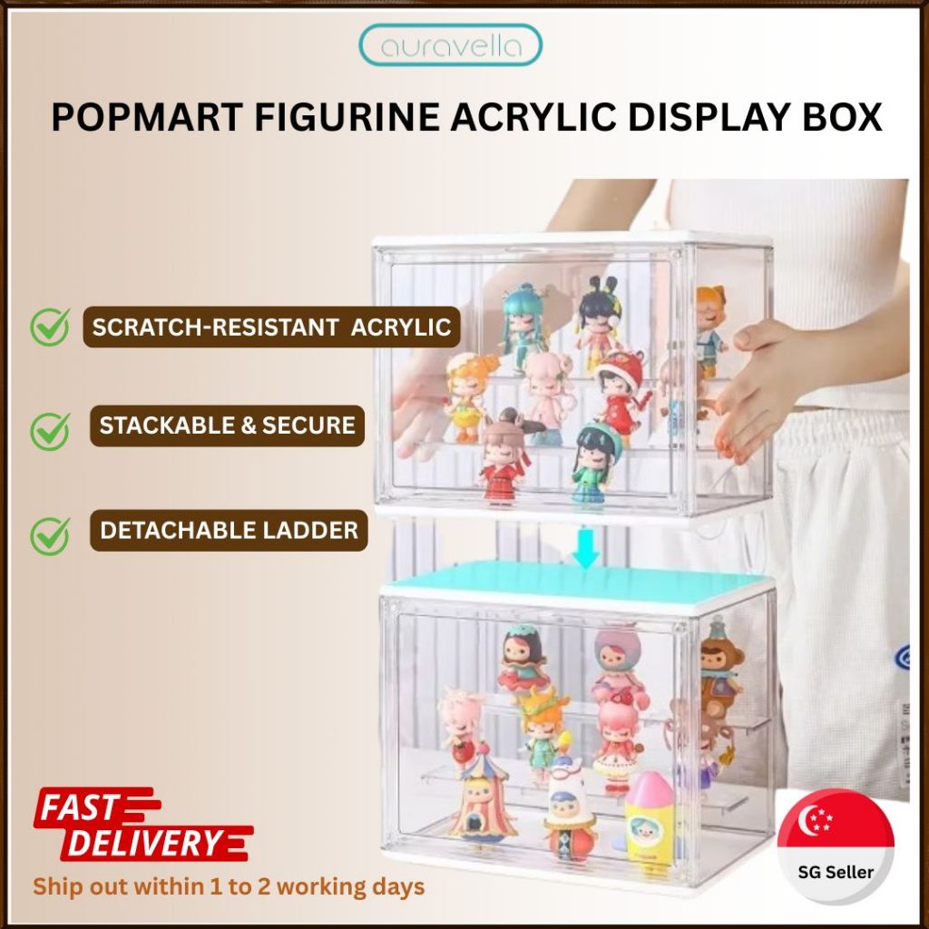Popmart and Figurine Acrylic Display Box Stackable with Removable ...